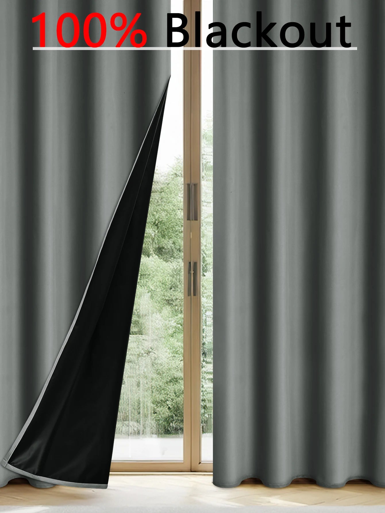 100% Blackout Curtains with Grommets – Solid Privacy Drapes for Bedroom & Living Room