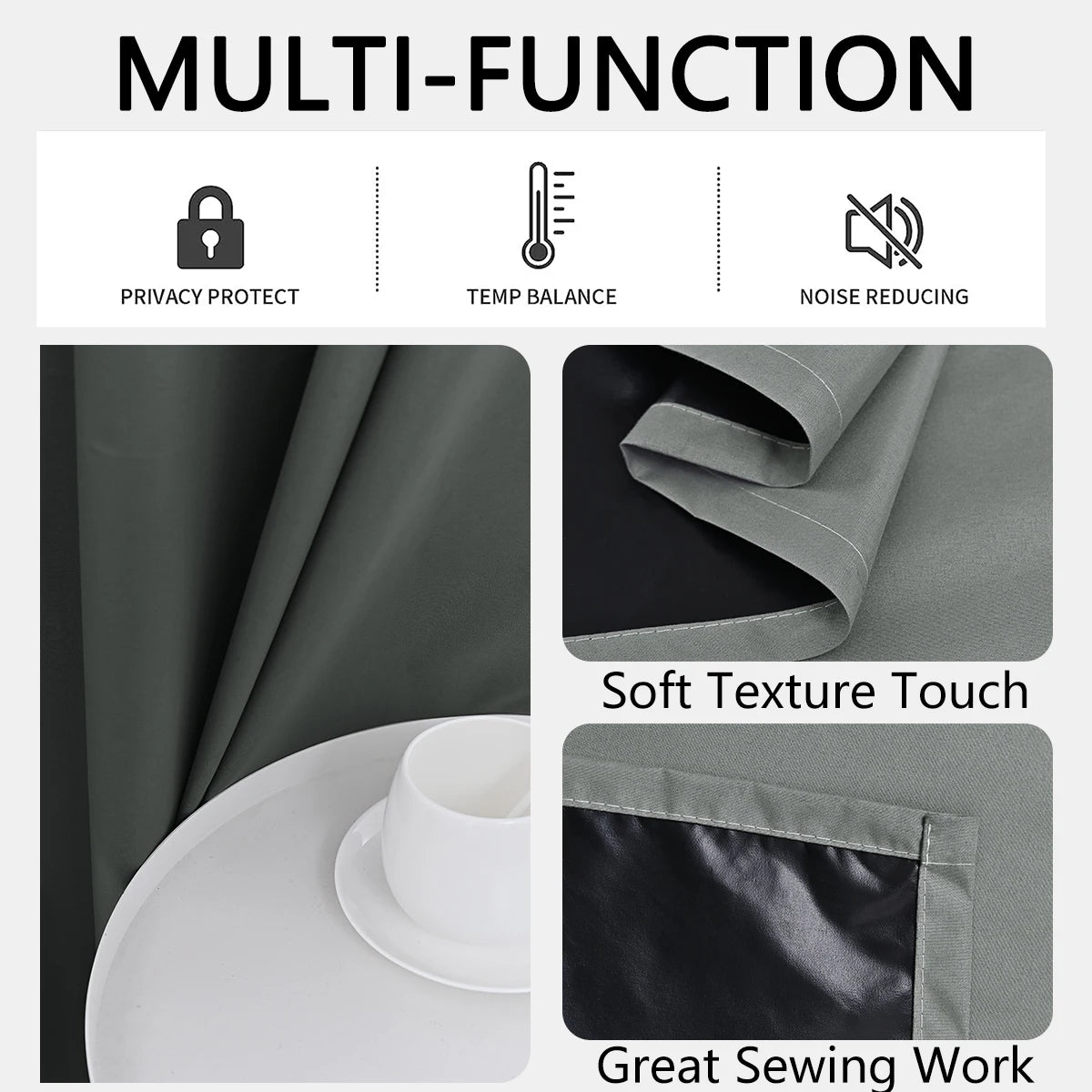100% Blackout Curtains with Grommets – Solid Privacy Drapes for Bedroom & Living Room