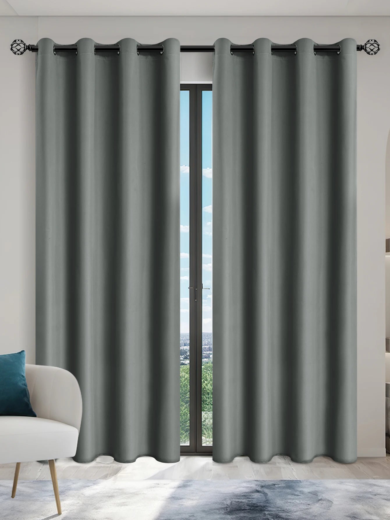 100% Blackout Curtains with Grommets – Solid Privacy Drapes for Bedroom & Living Room