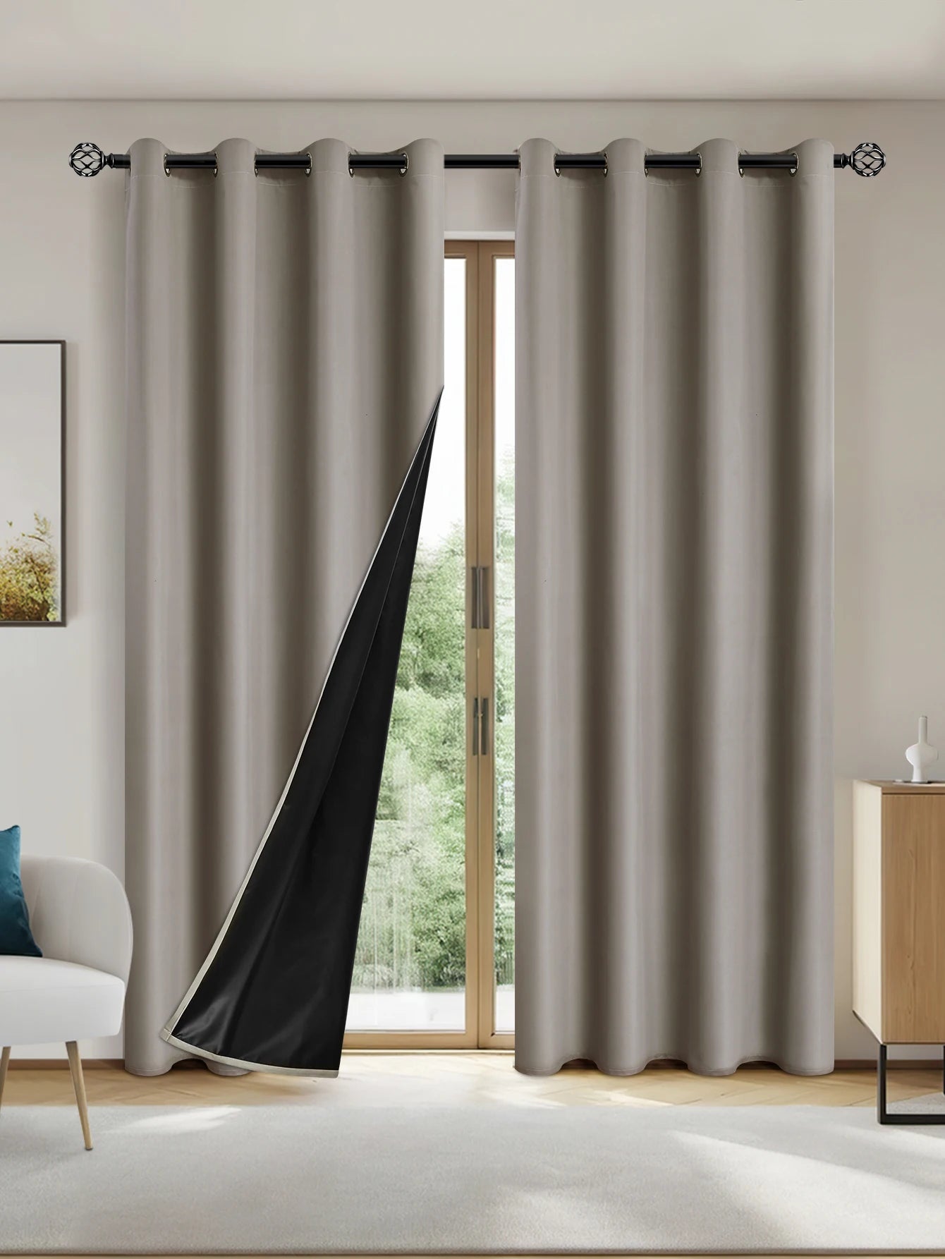 100% Blackout Curtains with Grommets – Solid Privacy Drapes for Bedroom & Living Room