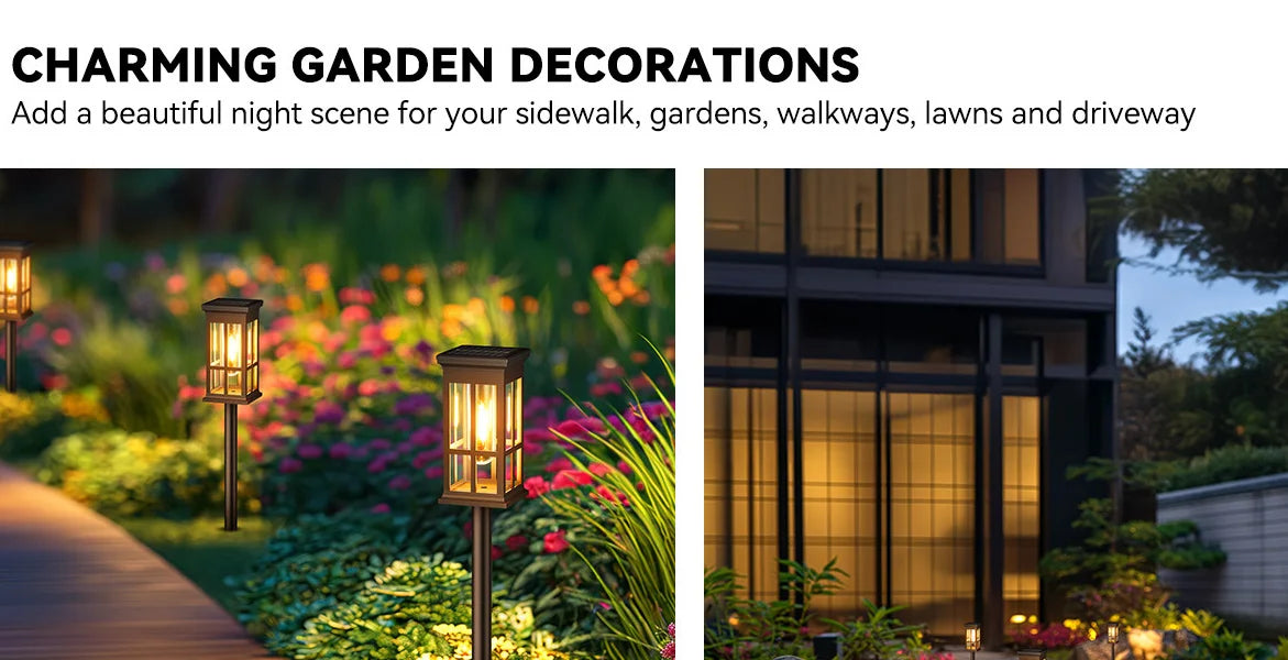 2/6/8 Pack Super Bright Solar Pathway Lights – Outdoor LED Lighting for Patio, Sidewalk, Garden & Yard Decor