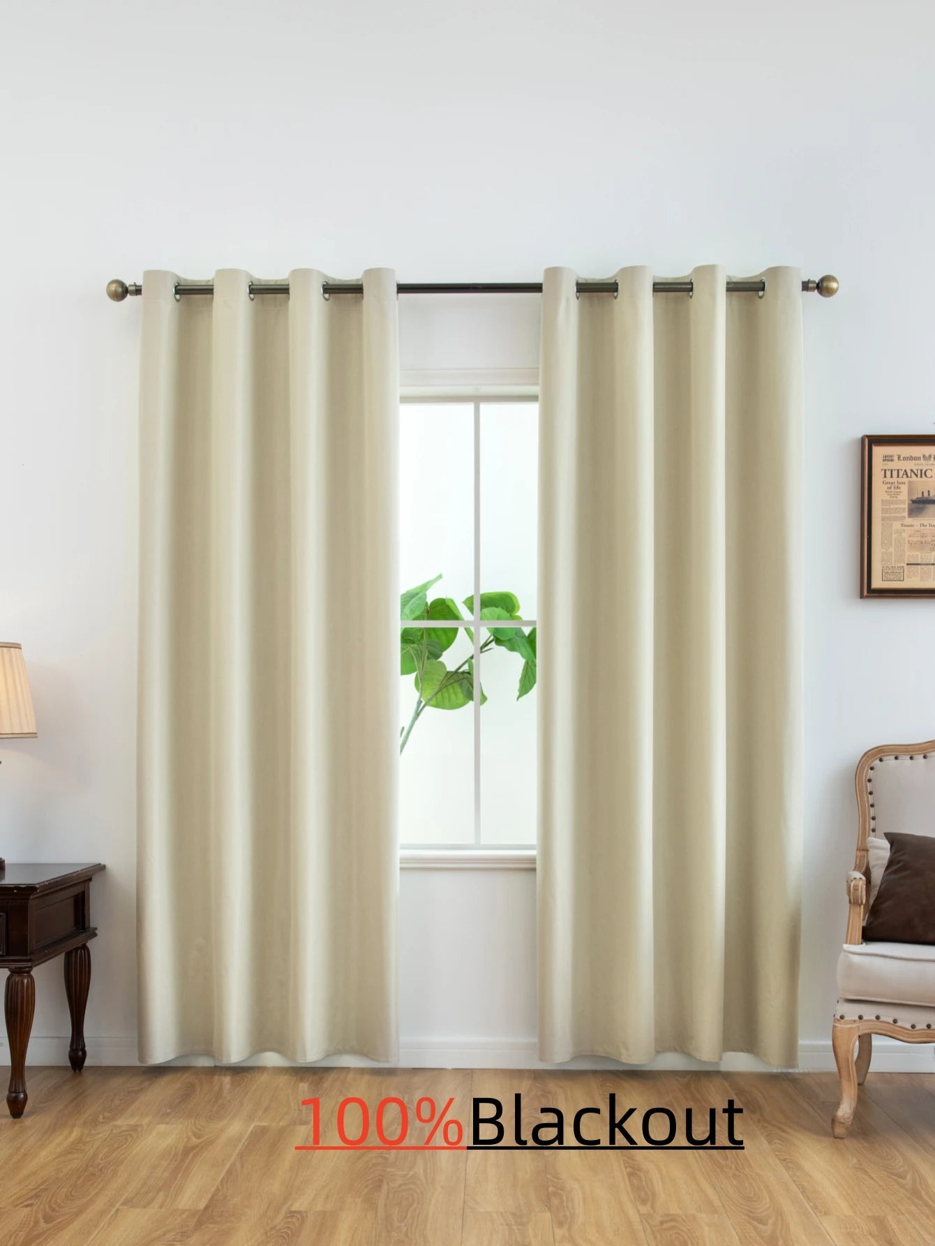 100% Blackout Curtains with Grommets – Solid Privacy Drapes for Bedroom & Living Room