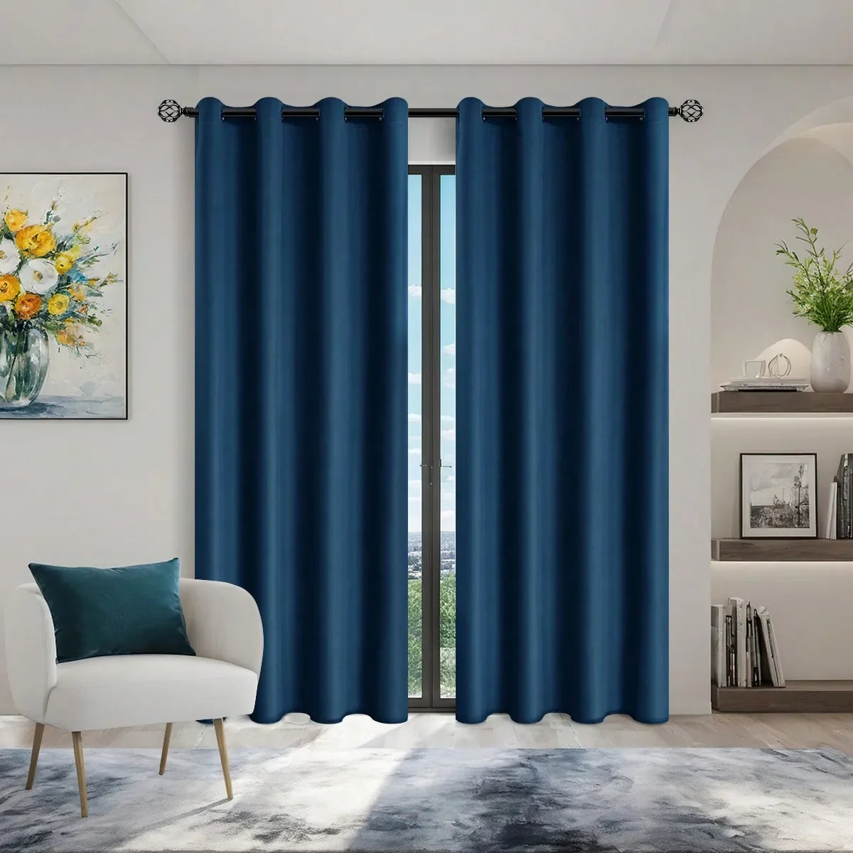 100% Blackout Curtains with Grommets – Solid Privacy Drapes for Bedroom & Living Room