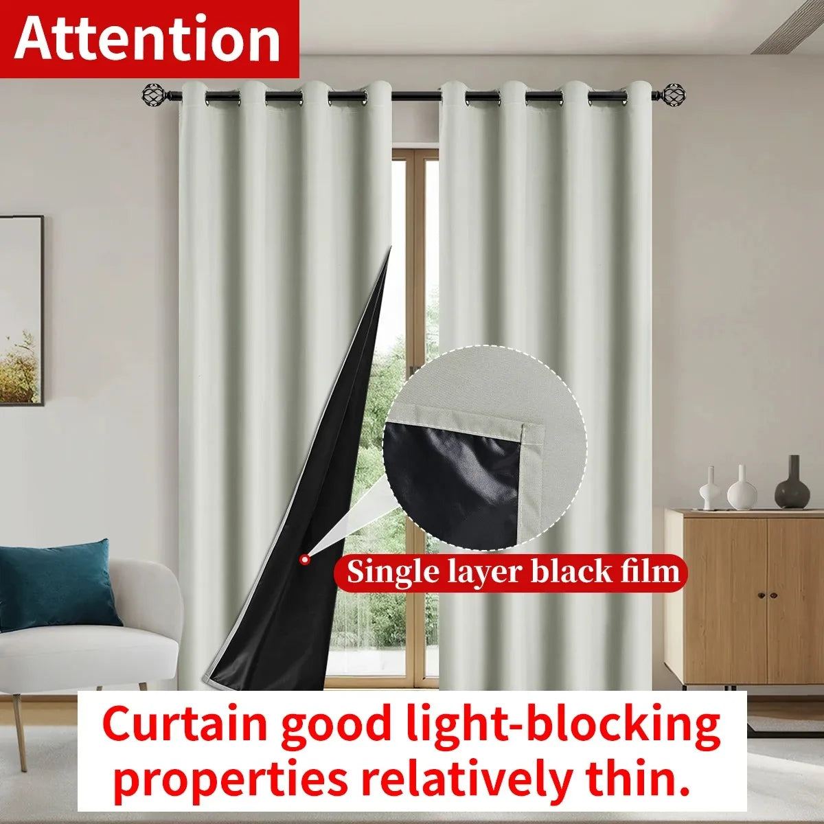 100% Blackout Curtains with Grommets – Solid Privacy Drapes for Bedroom & Living Room