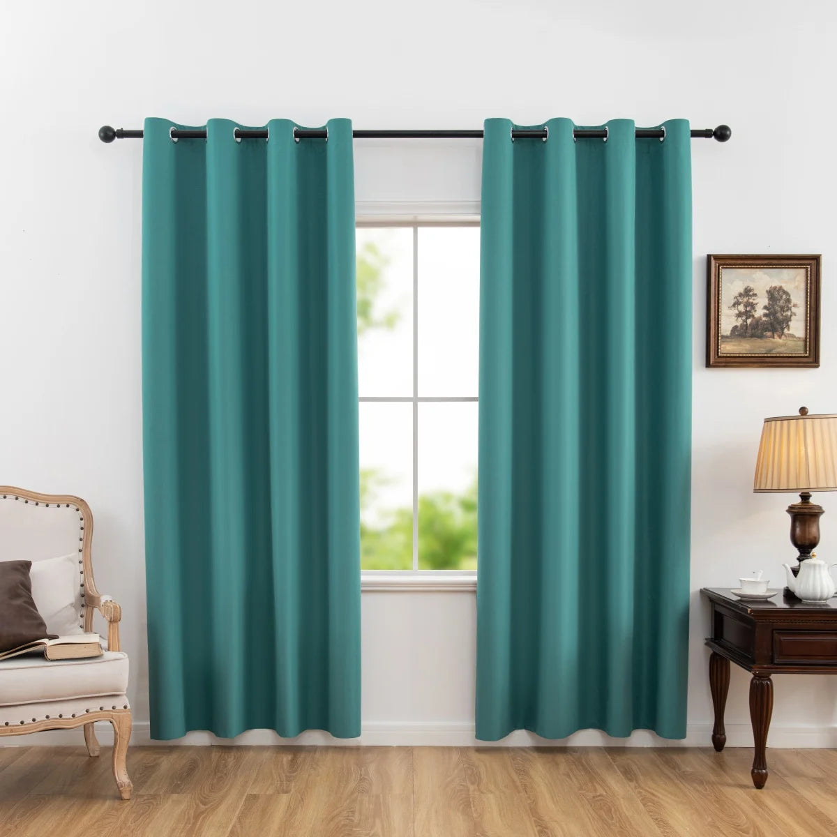 100% Blackout Curtains with Grommets – Solid Privacy Drapes for Bedroom & Living Room