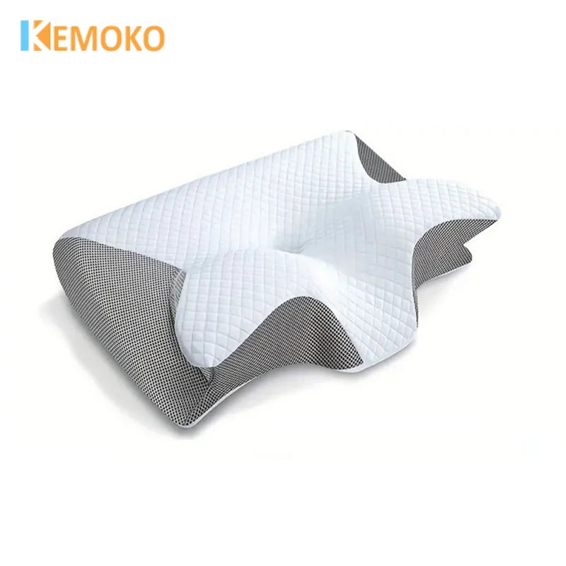 2-in-1 Memory Foam Cervical Pillow – Ergonomic Contour Orthopedic Neck Pillow for Pain Relief & Support