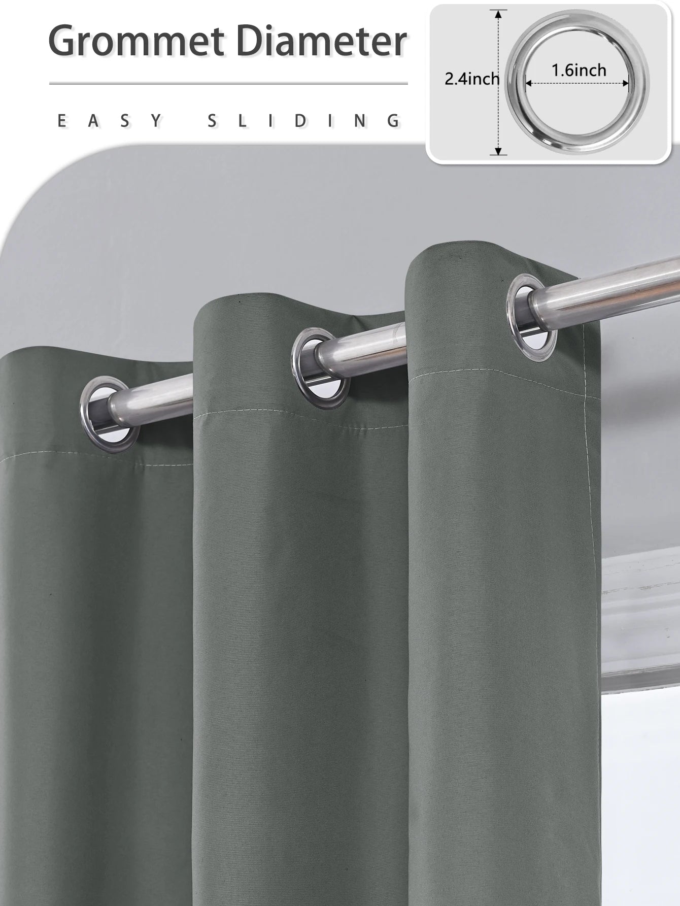 100% Blackout Curtains with Grommets – Solid Privacy Drapes for Bedroom & Living Room