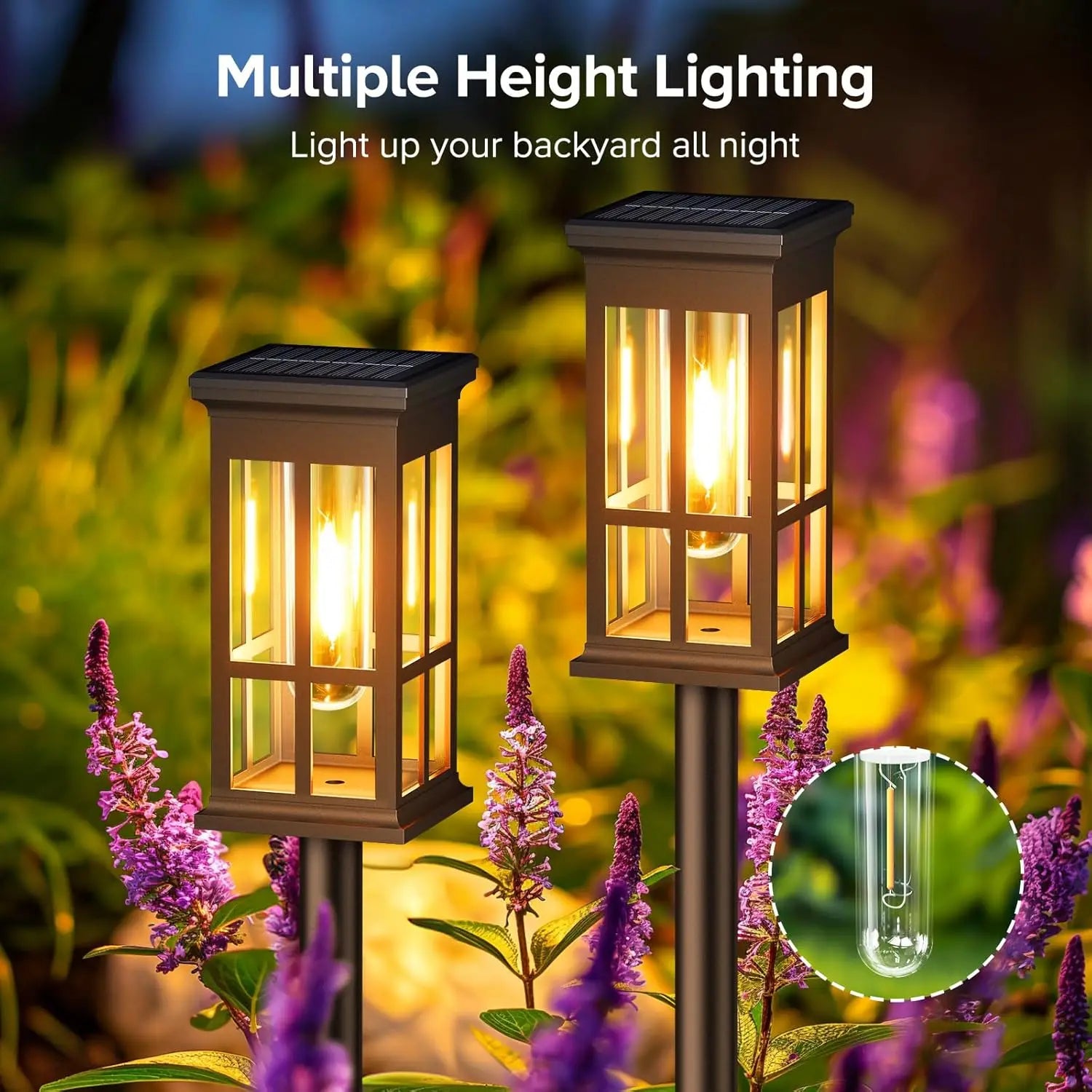 2/6/8 Pack Super Bright Solar Pathway Lights – Outdoor LED Lighting for Patio, Sidewalk, Garden & Yard Decor