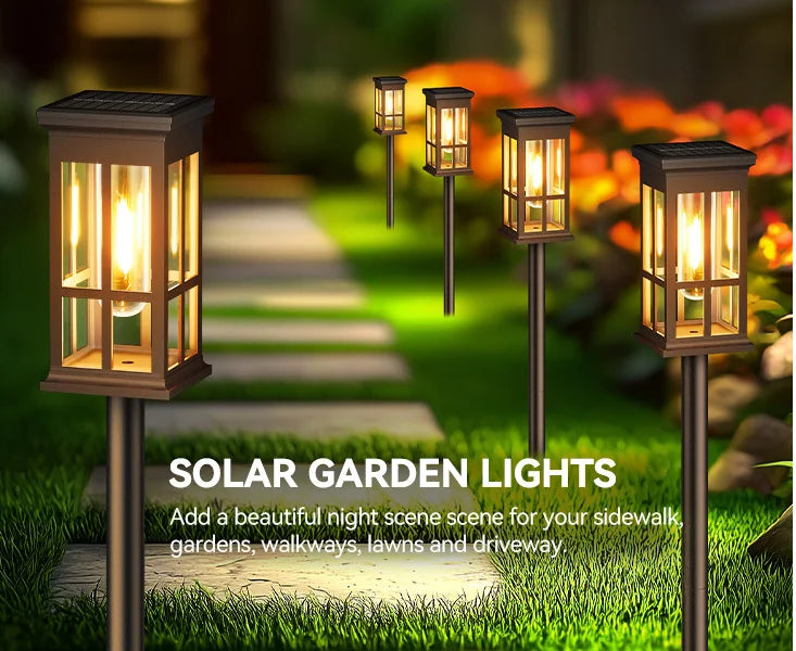 2/6/8 Pack Super Bright Solar Pathway Lights – Outdoor LED Lighting for Patio, Sidewalk, Garden & Yard Decor