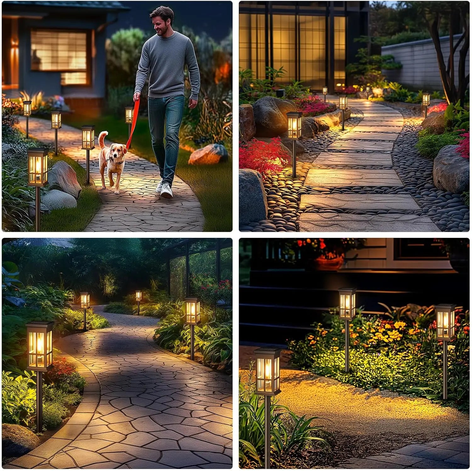 2/6/8 Pack Super Bright Solar Pathway Lights – Outdoor LED Lighting for Patio, Sidewalk, Garden & Yard Decor