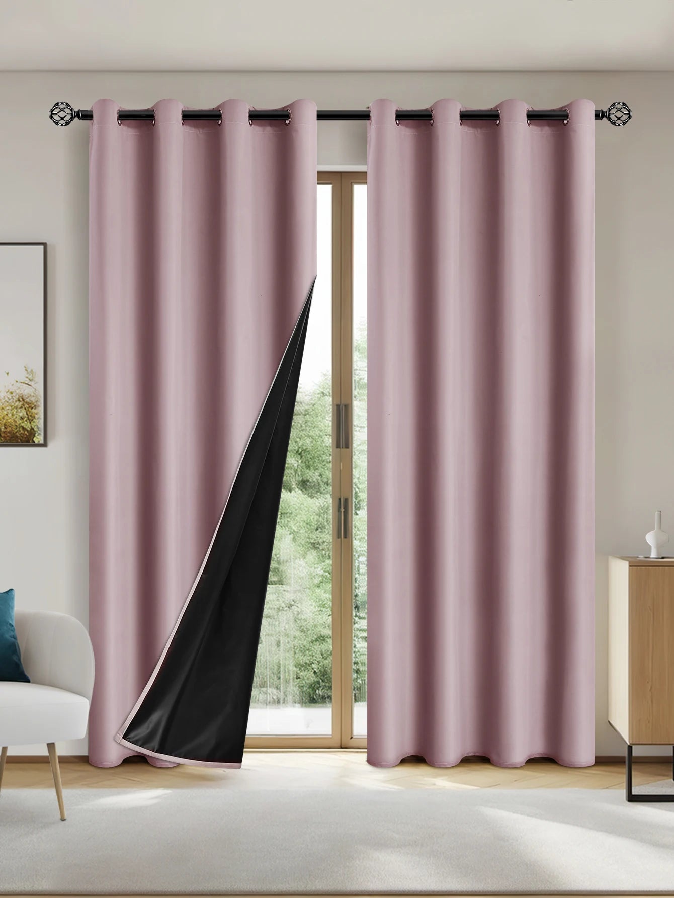 100% Blackout Curtains with Grommets – Solid Privacy Drapes for Bedroom & Living Room